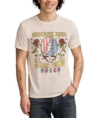 Lucky Brand Men's Grateful Dead America Short Sleeve Crewneck Graphic T-Shirt
