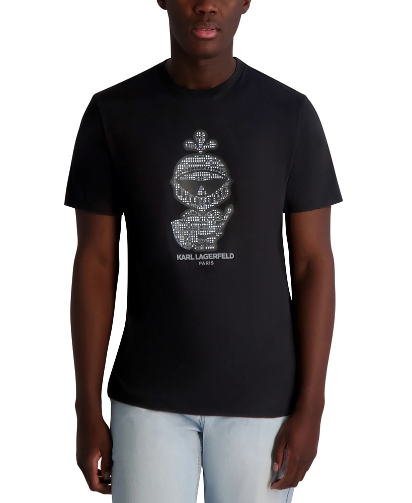 Karl Lagerfeld Paris Men's Textured Armored T-Shirt