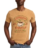 Lucky Brand Men's Espresso Yourself Short Sleeve Crewneck Graphic T-Shirt