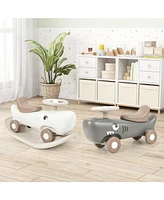 Convertible Rocking Horse and Sliding Car with Detachable Balance Board-Black