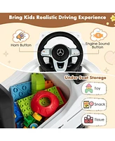 3-In-1 Kids Ride on Mercedes Benz G350 Push Car with Canopy