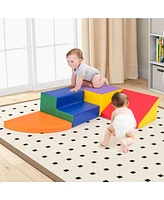 4-Piece Climb and Crawl Foam Block Play Set for Infant Baby