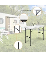 Folding Portable Fish Cleaning Cutting Table