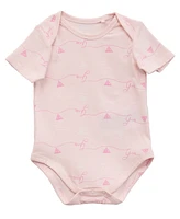 Guess Baby Girls 5-Piece Bodysuits, Shorts, Bib, and Socks Set