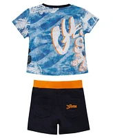 Guess Baby Boys 2-Piece Short Sleeve T-Shirt and Shorts Set