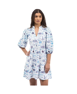 Smith & Quinn Women's Carolina Blue/White North Tar Heels Tailgate Tory Dress