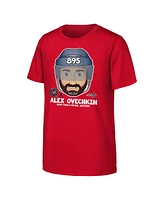 Outerstuff Big Boys and Girls Alexander Ovechkin Red Washington Capitals Nhl All-Time Leading Goal Scorer Emoji T-Shirt