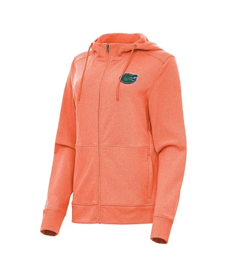Antigua Women's Heather Orange Florida Gators Seeker Full-Zip Hoodie