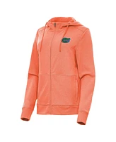 Antigua Women's Heather Orange Florida Gators Seeker Full-Zip Hoodie