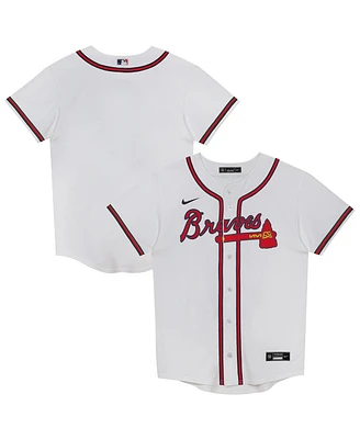 Outerstuff Preschool White Atlanta Braves Home Blank Replica Jersey