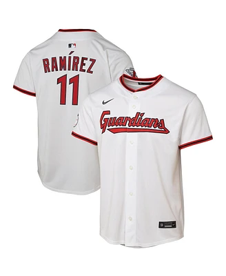 Nike Big Boys and Girls Jose Ramirez White Cleveland Guardians Home Limited Player Jersey