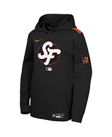 Nike Big Boys and Girls Black San Francisco Giants 2025 City Connect Authentic Collection Performance Pullover Hoodie