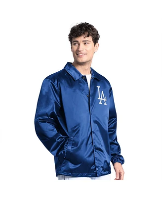 Starter Men's Royal Los Angeles Dodgers Cooperstown Collection Point Man Full-Snap Coaches Jacket