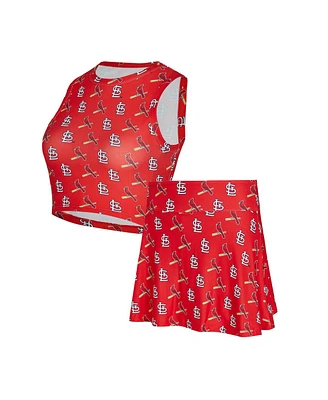 Concepts Sport Women's 2-Piece Red St. Louis Cardinals Knit Tank Top and Skort Set