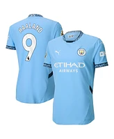 Puma Men's Erling Haaland Light Blue Manchester City 2024/25 Home Authentic Player Jersey