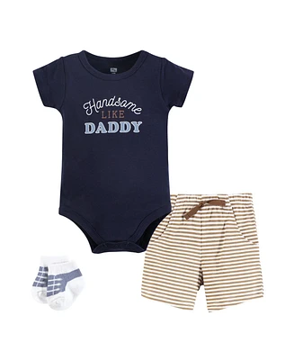 Hudson Baby Baby Boys Hudson Bodysuit, Short and Sock