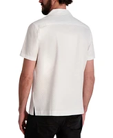 Karl Lagerfeld Paris Men's Textured Tonal Checkered Shirt