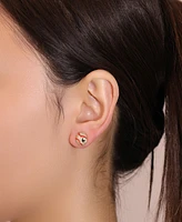 Disney Mickey Mouse Cubic Zirconia Baseball Earring Set