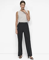 Dkny Women's Pinstripe High-Rise Flare-Leg Pants