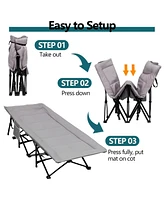 Folding Camping Cot for Adults Supporting up to 450lbs with Carry Bag