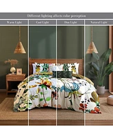 Bebejan Radiance Bedding 100% Cotton Sateen 5 Piece King Size Reversible Comforter Set