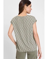 Olsen Women's Sleeveless Ornamental T-Shirt