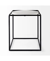 Marble Round End Table for Living Room or Bedroom Decor