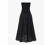 WeWoreWhat Women's Ribbed Cotton Midi Dress