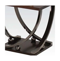 23" Black and Brown End Table