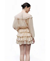 Nocturne Women's Frilled Mini Skirt