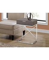 Industrial Wood and Metal End Table with Drawer – Perfect for Living Room or Bedroom