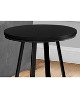 Mid-Century Round End Table with Tapered Legs