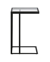 Modern Glass and Steel End Table – Sleek Accent Table for Living Room