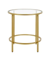 Tempered Glass Round Side Table with Stainless Steel Base – Contemporary Design