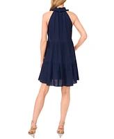 CeCe Women's Ruffle-Neck Sleeveless Tiered Sun Dress