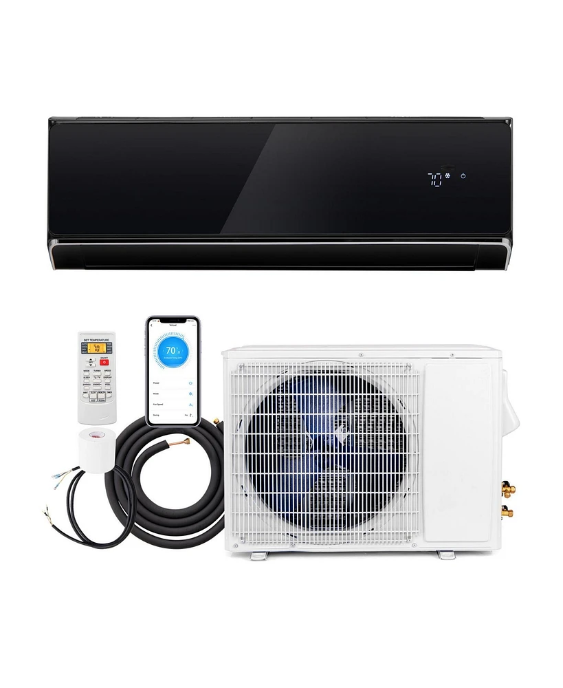 12000 Btu 22 SEER2 208-230V Wifi Enabled Mini Split Air Conditioner and Heater White