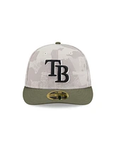 New Era Men's Light Beige/Olive Tampa Bay Rays 2025 Armed Forces Day Low Profile 59FIFTY Fitted Hat