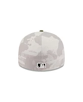 New Era Men's Light Beige/Olive San Diego Padres 2025 Armed Forces Day Low Profile 59FIFTY Fitted Hat