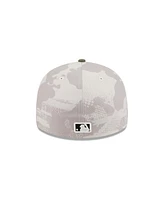 New Era Men's Light Beige/Olive York Yankees 2025 Armed Forces Day Low Profile 59FIFTY Fitted Hat