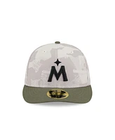 New Era Men's Light Beige/Olive Minnesota Twins 2025 Armed Forces Day Low Profile 59FIFTY Fitted Hat