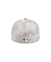 New Era Men's Light Beige/Olive Kansas City Royals 2025 Armed Forces Day Low Profile 59FIFTY Fitted Hat