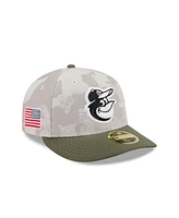 New Era Men's Light Beige/Olive Baltimore Orioles 2025 Armed Forces Day Low Profile 59FIFTY Fitted Hat
