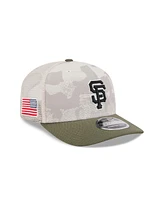 New Era Men's Light Beige/Olive San Francisco Giants 2025 Armed Forces Day 9SEVENTY Adjustable Hat