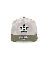 New Era Men's Light Beige/Olive Houston Astros 2025 Armed Forces Day 9SEVENTY Adjustable Hat