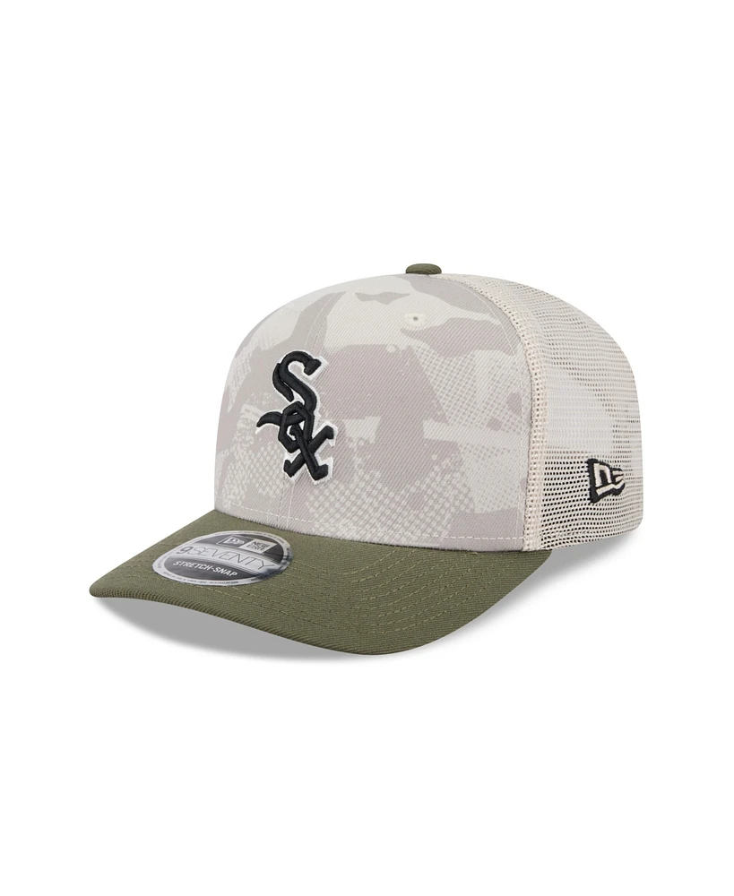 New Era Men's Light Beige/Olive Chicago White Sox 2025 Armed Forces Day 9SEVENTY Adjustable Hat