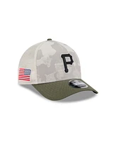 New Era Men's Light Beige/Olive Pittsburgh Pirates 2025 Armed Forces Day 9FORTY M-Crown A-Frame Adjustable Hat