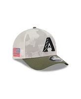New Era Men's Light Beige/Olive Arizona Diamondbacks 2025 Armed Forces Day 9FORTY M-Crown A-Frame Adjustable Hat