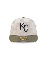 New Era Men's Light Beige/Olive Kansas City Royals 2025 Armed Forces Day 59FIFTY Fitted Hat