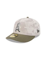 New Era Men's Light Beige/Olive Los Angeles Angels 2025 Armed Forces Day 59FIFTY Fitted Hat