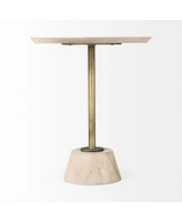 Blended Wood Round End Table with Timeless Appeal